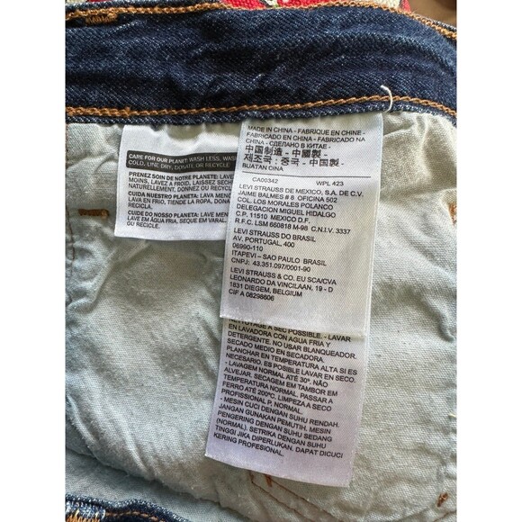 Levi's Women's 501 Dark Wash Cut Off Raw Hem Button Fly Denim Jeans Shorts W28 - Picture 5 of 6